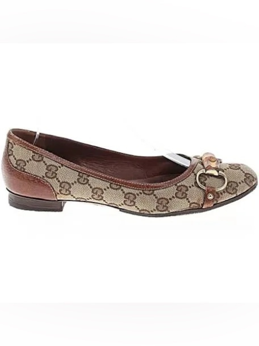 Gucci Heeled Classic Horsebit Loafers Tan Brown Vintage Size 39.5